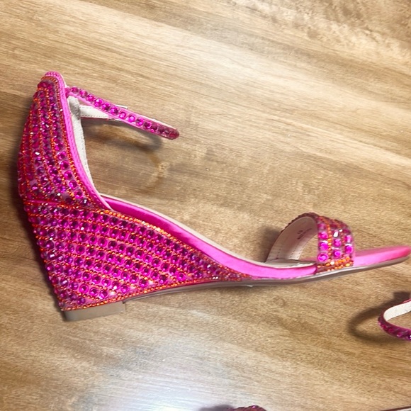 Betsey Johnson Gem Embellished Wedge Heels - Picture 5 of 11
